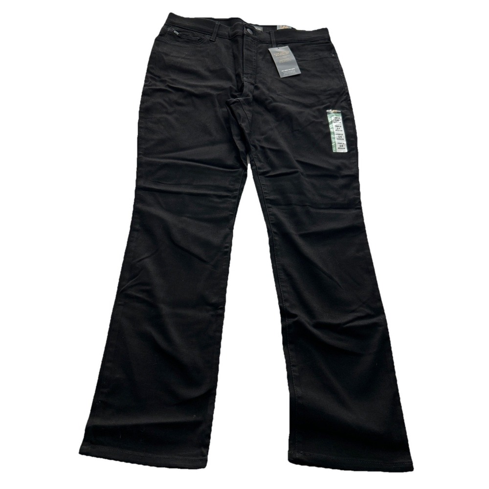 Lee Flex Motion Women Jeans 14 34x32 Black Mid Rise Straight Leg Denim NWT